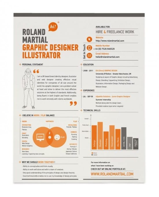 30+ Excellent Resume Designs for Inspiration -DesignBump