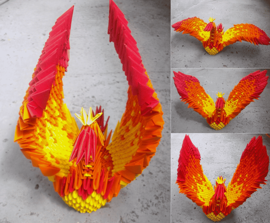 origami 3d amazing phoenix designs artworks inspiration modular examples designbump paper