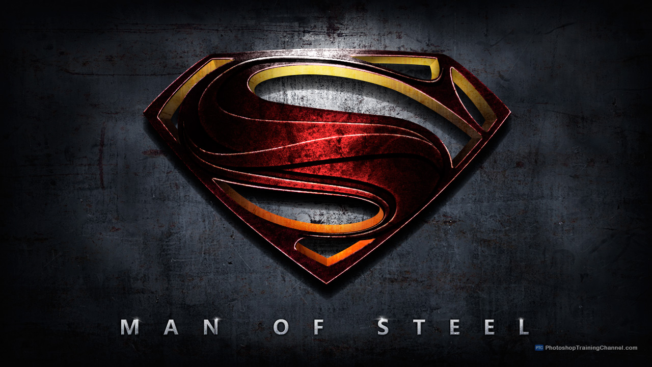 Man of Steel Logo Movie Poster Photoshop Tutorial -DesignBump