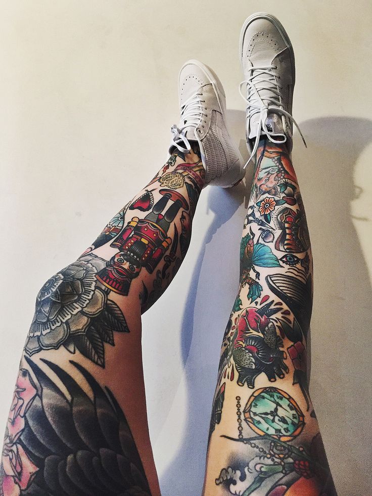 22 Awesome Leg Sleeve Tattoos -DesignBump