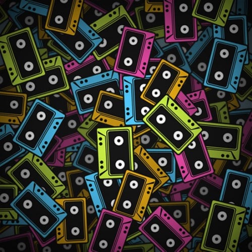 Design a Stack of 80's Cassette Tapes -DesignBump