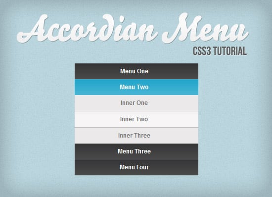 vertical css3 menu