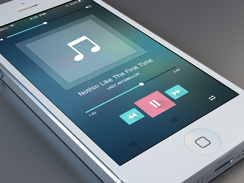 Download 50 Free Music Player UI PSD Files -DesignBump