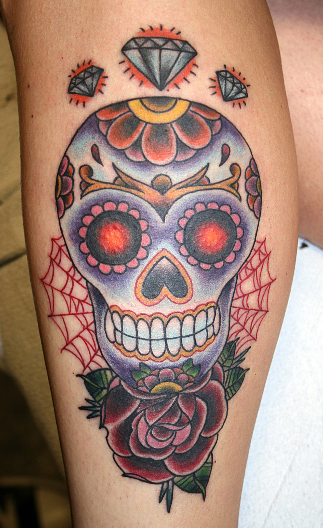 33 Crazily Gorgeous Sugar Skull Tattoos -DesignBump