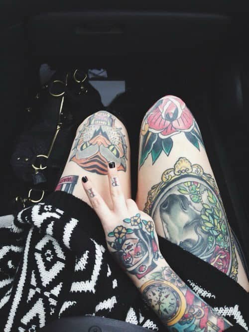 22 Awesome Leg Sleeve Tattoos DesignBump