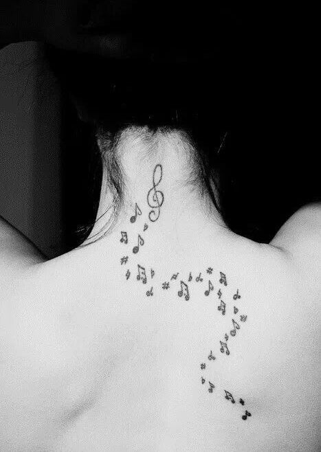 32 Beautiful Music Note Tattoos -DesignBump