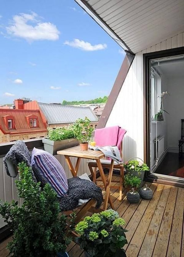 50 Clever Small Balcony Decorating Ideas -DesignBump